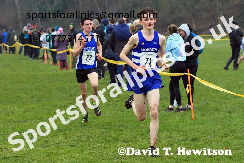Mens Under-17s 2023 Northern Cross Country Champs., Witton Park, Blackburn. Photo: David T. Hewitson/Sports for All Pics
